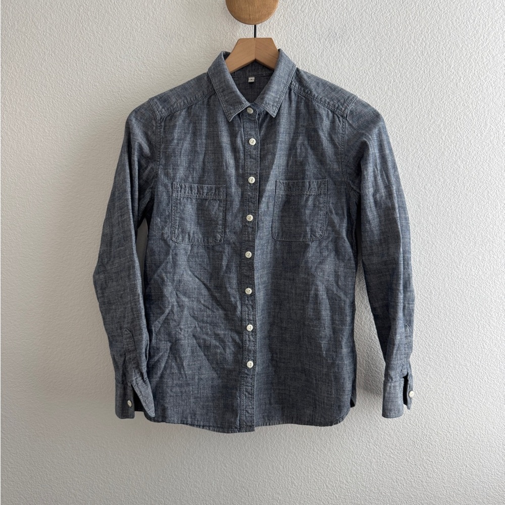 Muji Blue Chambray Button Down Shirt